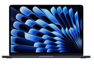 13" Apple MacBook Air (Mørkeblå) - Apple M2 256GB SSD 8GB (2022) - Bronze stand