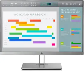 24" HP E243i Skærm - Full HD - Refurbished - Sølv stand