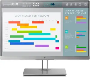 24" HP E243i Skærm - Full HD - Refurbished - Sølv stand