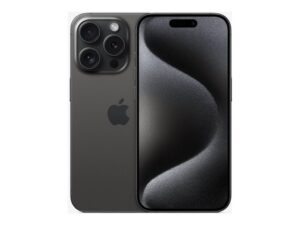 Apple iPhone 15 Pro 6.1 128GB Sort titanium - Guld stand+