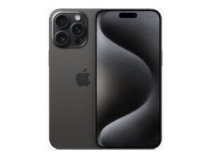 Apple iPhone 15 Pro Max 6.7 256GB Sort titanium - Guld stand