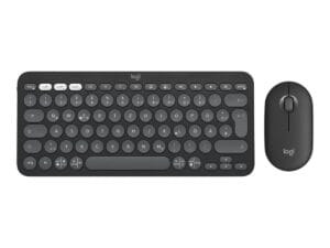 Logitech Pebble 2 Combo Wireless Keyboard/Mouse - Tonal Graphite - Tastatur & Mus sæt - Nordisk - Sort