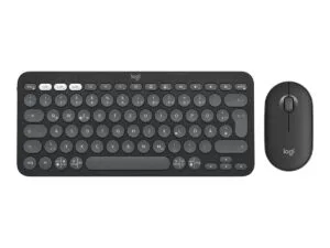 Logitech Pebble 2 Combo Wireless Keyboard/Mouse - Tonal Graphite - Tastatur & Mus sæt - Nordisk - Sort
