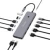 VERBATIM USB-C Pro Multiport Hub 13 Port CMH-13 - 2 x HDMI + 2 x USB-C (strømforsyning) + 3 x USB-A 3.2 Gen 1 + 1 x DisplayPort