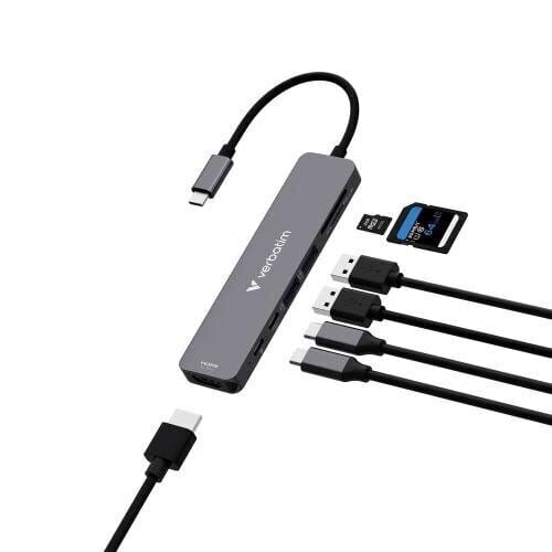 VERBATIM USB-C Essentials Multiport Hub 7 Port VERBATIM USB-C Essentials Multiport Hub 7 Port