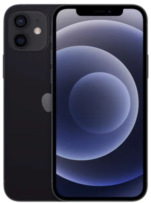 iPhone 12 - Black - 128GB - Guld stand