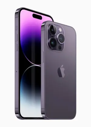 Apple iPhone 14 Pro Max 128GB (Deep Purple) e-sim  - Sølv stand