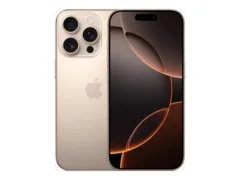 Apple iPhone 16 Pro 6.3 128GB Ørken titanium - Guld stand - Guld stand