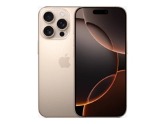 Apple iPhone 16 Pro 6.3 128GB Ørken titanium - Guld stand+