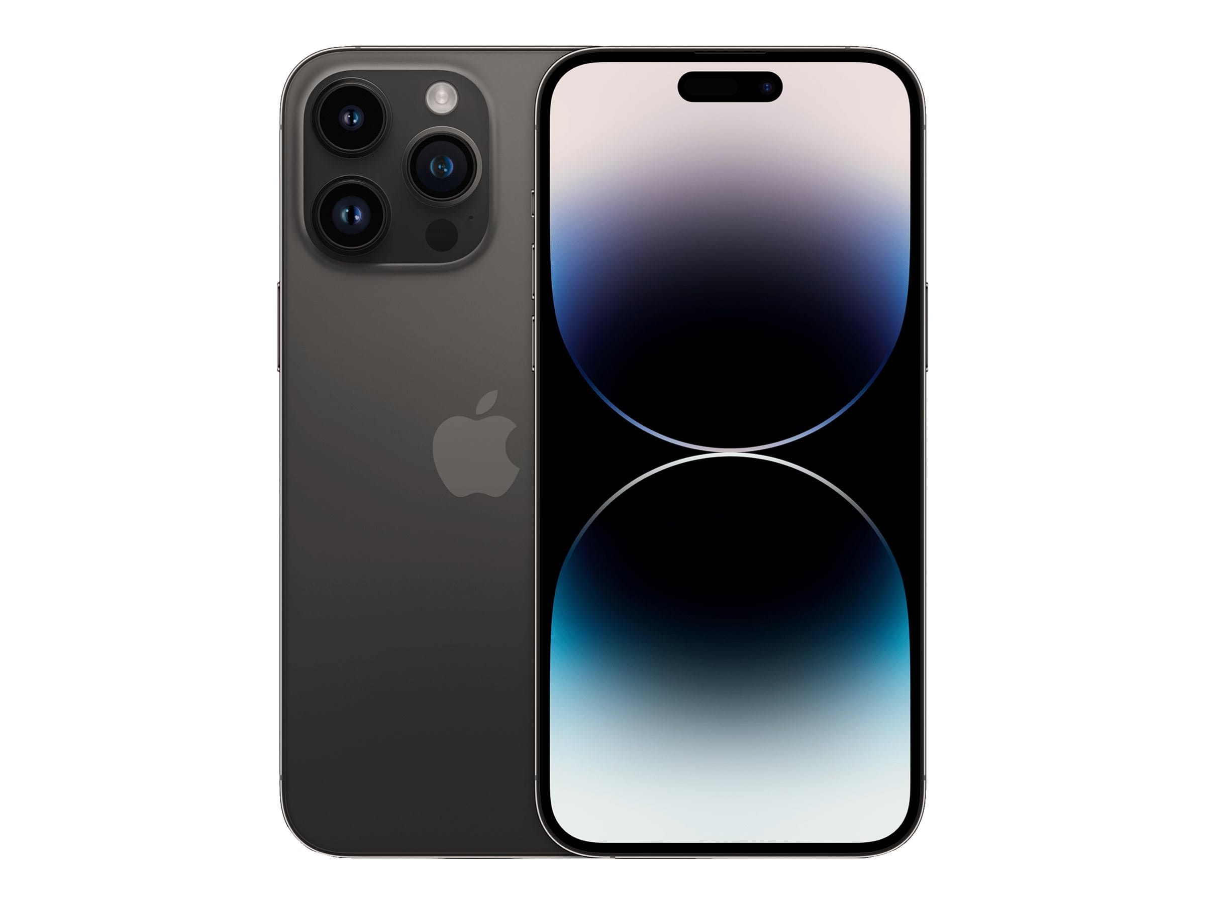 Apple iPhone 14 Pro Max 6.7 128GB Space-sort - Sølv stand+ Apple iPhone 14 Pro Max 6.7 128GB Space-sort - Sølv stand+